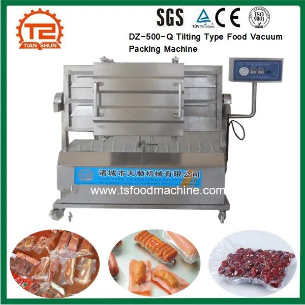 Este Equipamento de Pacote Dz-500-Q Máquina de Embalagem a Vácuo de Alimentos do Tipo Inclinável