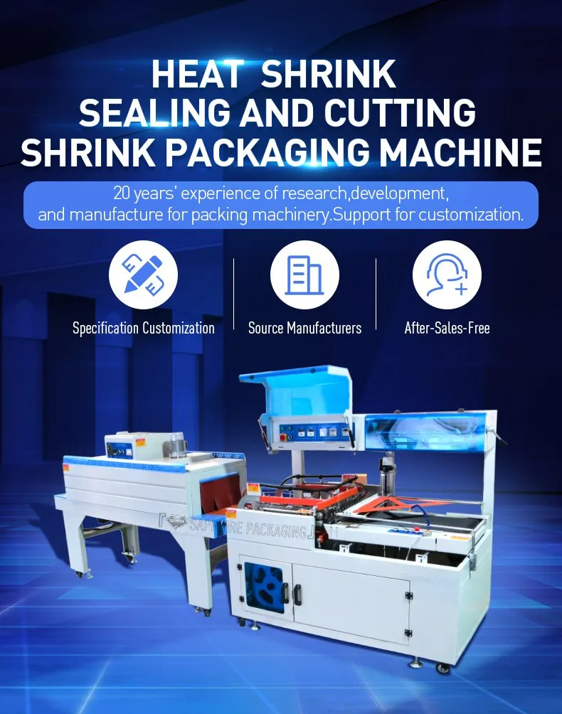 Máquina de Embalagem Térmica de Encolhimento Automática de Alta Qualidade com Máquina de Selagem e Corte Integrada L450/L550