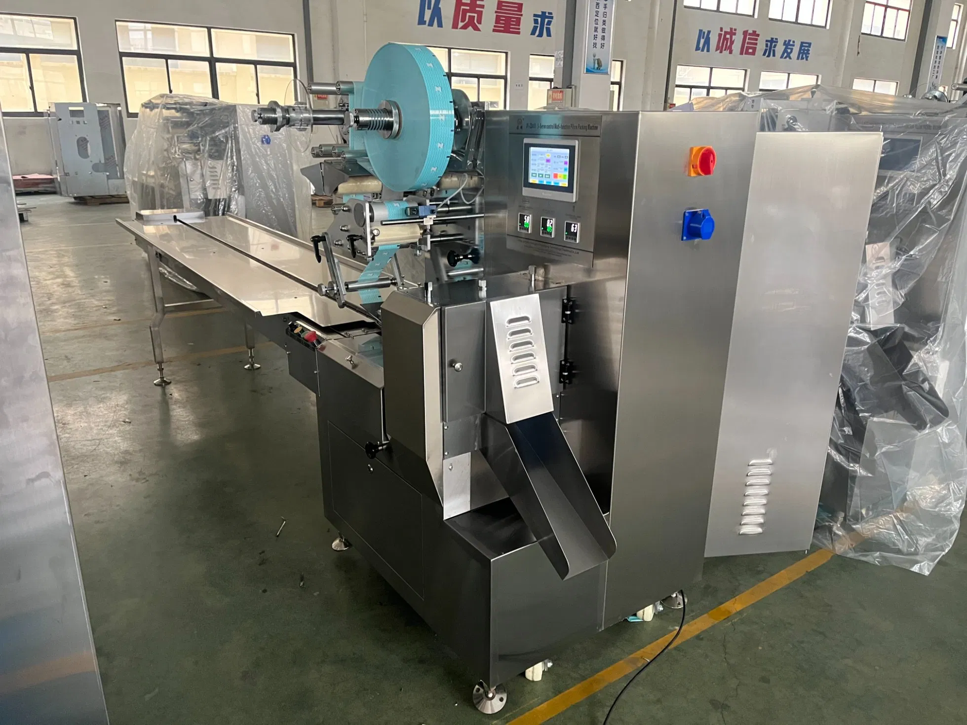 Máquina de Embalagem Flow para Biscoitos, Máquina de Embalagem Flow para Bolachas, Máquina de Embalagem Tipo Almofada para Bolo de Arroz, Máquina de Embalagem para Biscoitos