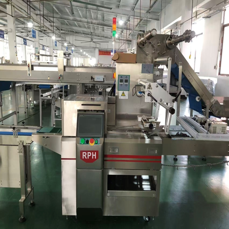 Máquina Automática de Embalagem Horizontal para Biscoitos, Bolos de Chocolate, Wafers e Rolos de Ovos