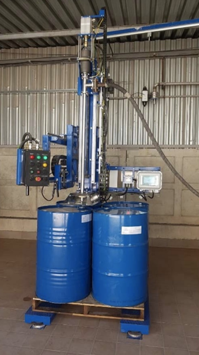 Máquina de Enchimento e Tampamento Semi Automática à Prova de Explosão para Embalagem de Tambor de Produtos Químicos, Óleo e Revestimentos Industriais