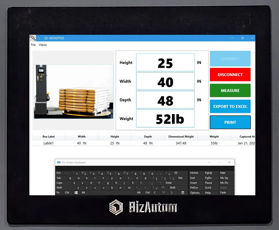 Máquina de Envoltório de Paletes Automática Total com Filme Stretch para Embalagem de Grandes Caixas e Paletes para Balanças