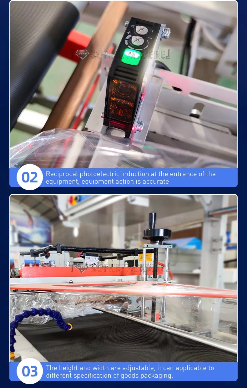 L450 Máquina de Encolhimento e Corte da Série L Máquina de Encolhimento Adequada para Embalagem Externa de Presentes, Produtos de Limpeza e Alimentos com 300°C Túnel de Encolhimento