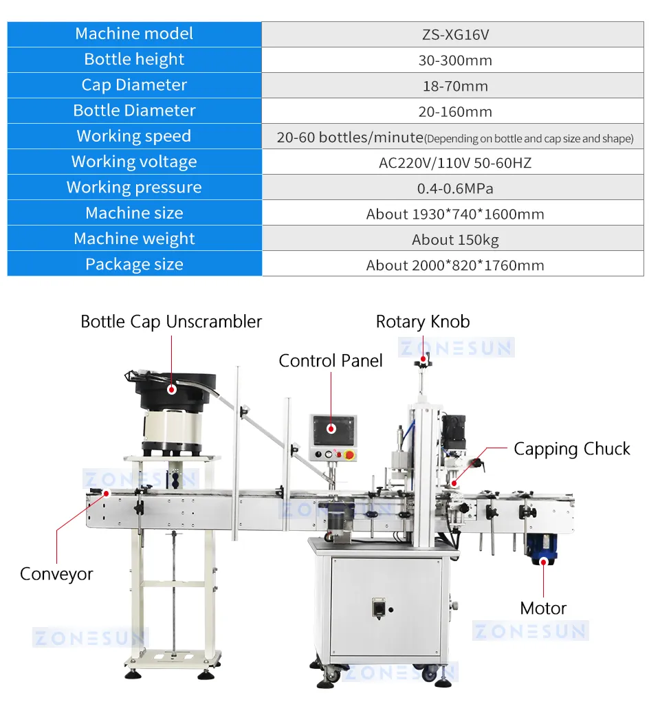 Linha Automática de Pesagem, Enchimento, Tampagem e Rotulagem ZS-Fal180X10 para Sistema de Embalagem da Indústria Alimentícia