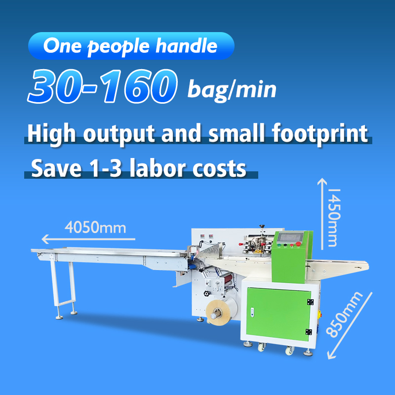 Máquina de Embalagem Horizontal Automática para Frutas e Legumes em Saco Plástico Tipo Almofada para Embalagem de Alface e Frutas Secas