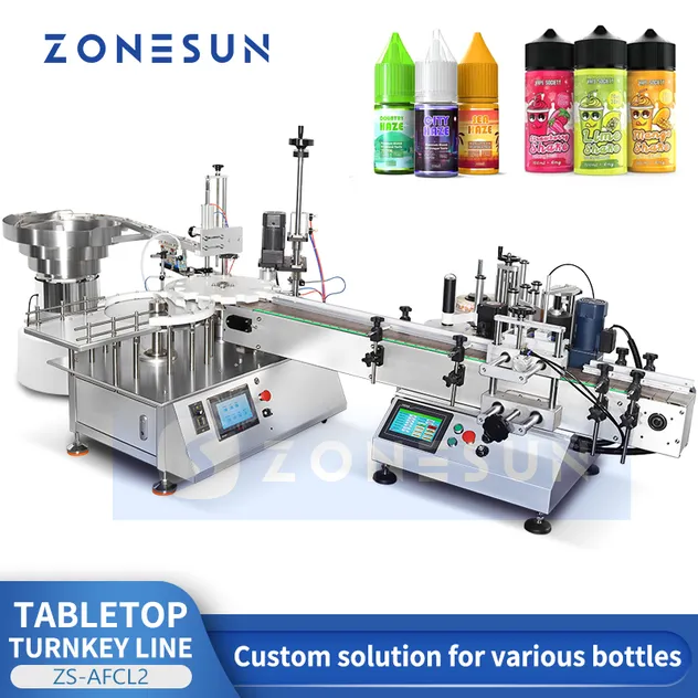 Linha Automática de Pesagem, Enchimento, Tampagem e Rotulagem ZS-Fal180X10 para Sistema de Embalagem da Indústria Alimentícia