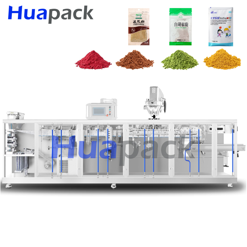 Máquina de Embalagem para Saco Sachet Plano Automático 3/4 Saco de Selagem Lateral para Especiarias, Leite, Medicamentos, Café, Pó de Detergente, Saco de Preenchimento e Selagem