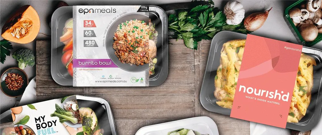 Linha de embalagem de selagem de bandejas de alimentos inovadora da China, para macarrão de refeição rápida