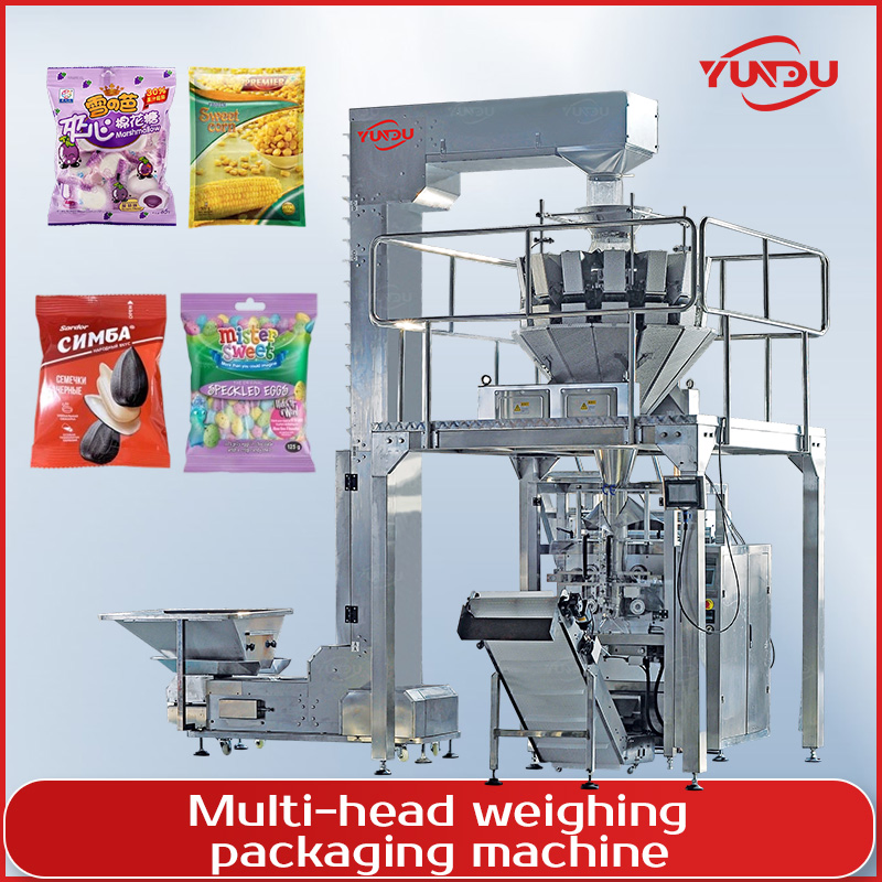 Sistema Automatizado de Pesagem e Embalagem Multihead – Projetado para Pó (Detergente para Roupas, Especiarias) e Grânulos Sólidos (Chips de Vegetais, Frutas Liofilizadas)