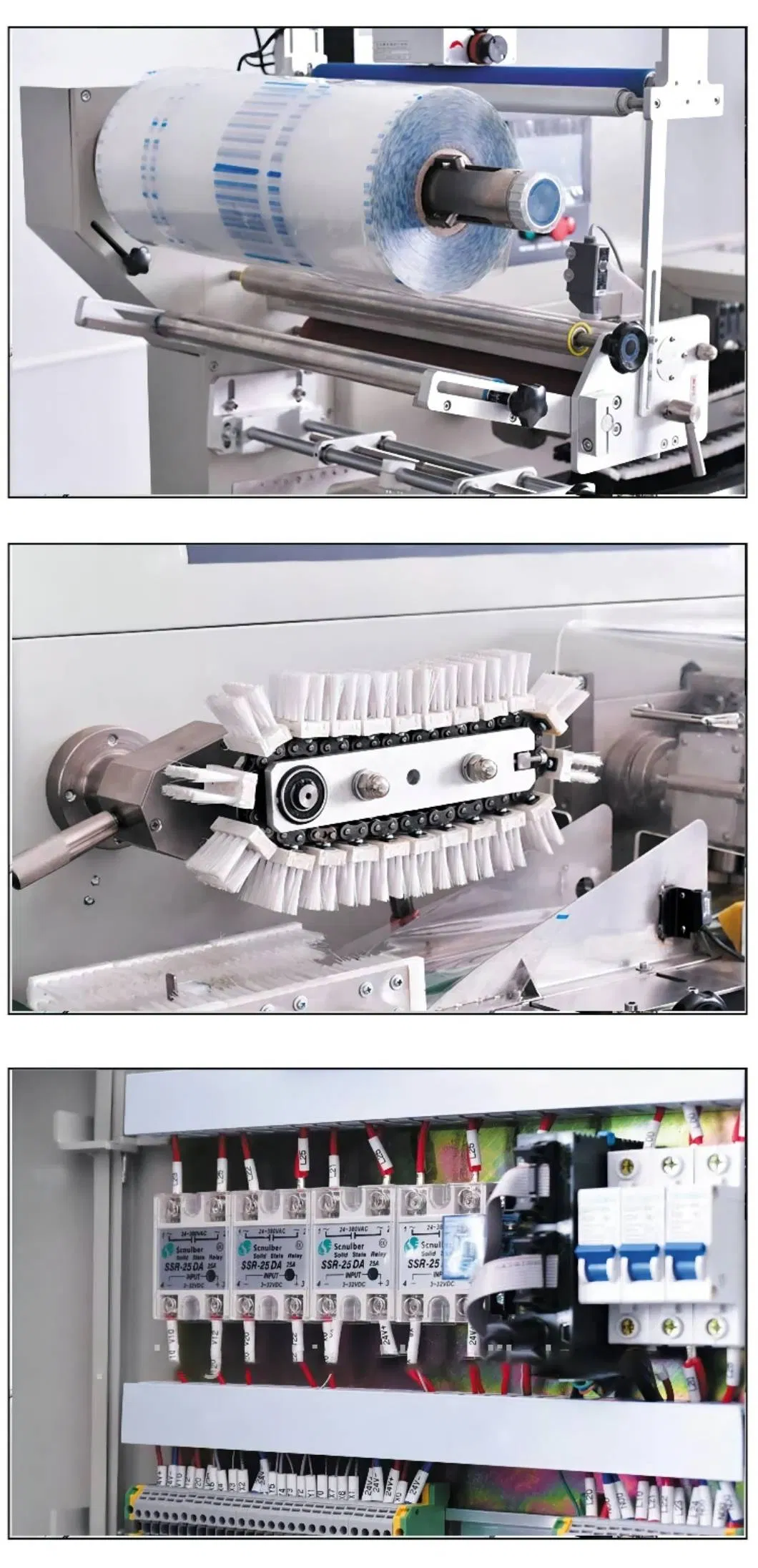 Máquina de Embalagem Automática para Bolos de Macarrão Instantâneo Embalagem Horizontal em Fluxo Pillow Multipack Máquinas de Selagem