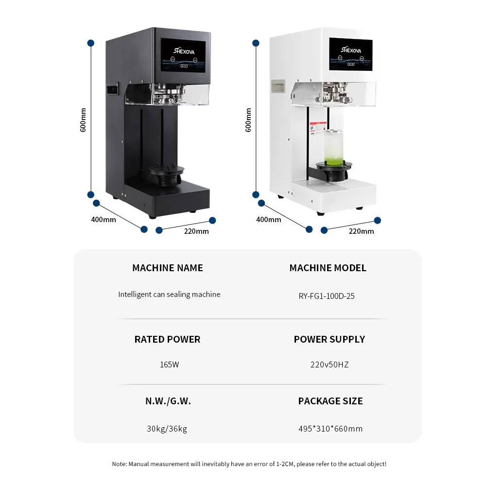 Máquina de Selagem Automática Todo-Poderosa com Altura Ajustável Funciona com Todos os Potes