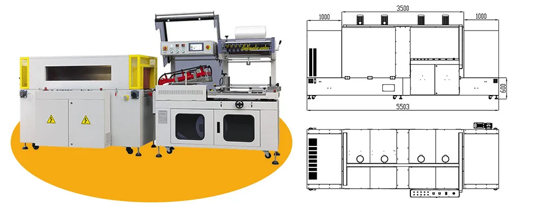 Máquina de Paletização com Braço Rotativo para Envoltório de Filme Stretch Automático, Inline Horizontal, Empilhamento de Cartões, Encolhimento com CE