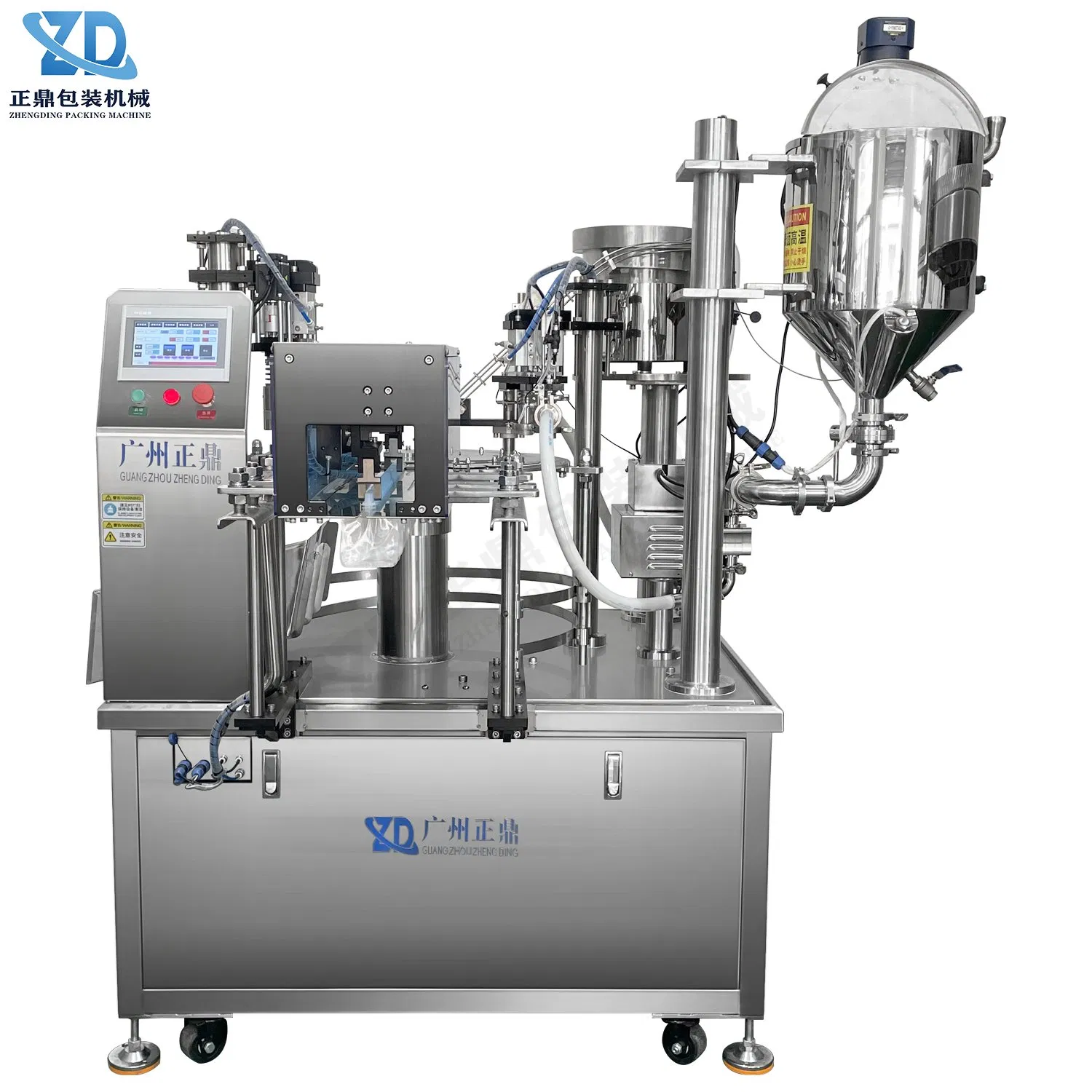 Honey Edible Oil Rotary Spout Pouch Filling Sealing Capping Machine