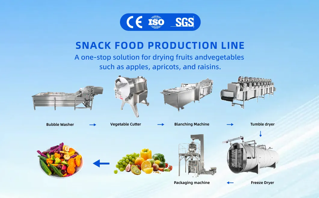 Linha de Produção Automática Industrial de Chips Crocantes de Frutas e Legumes