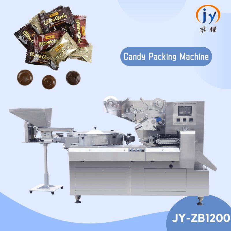 Máquina de Embalagem de Doces em Alta Velocidade Máquina de Embalagem de Gelatina Goma Doce Máquina de Embalagem de Doces Confeitaria Embaladora de Pirulito Máquina de Embalagem de Goma Mastigável/Taffy