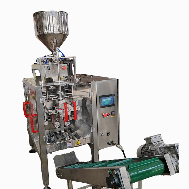 Máquina de Embalagem Vertical para Selagem e Enchimento de Líquidos em Sachês Pequenos de Mel, Suco, Óleo, Picolé, Ketchup, Pasta e Molho