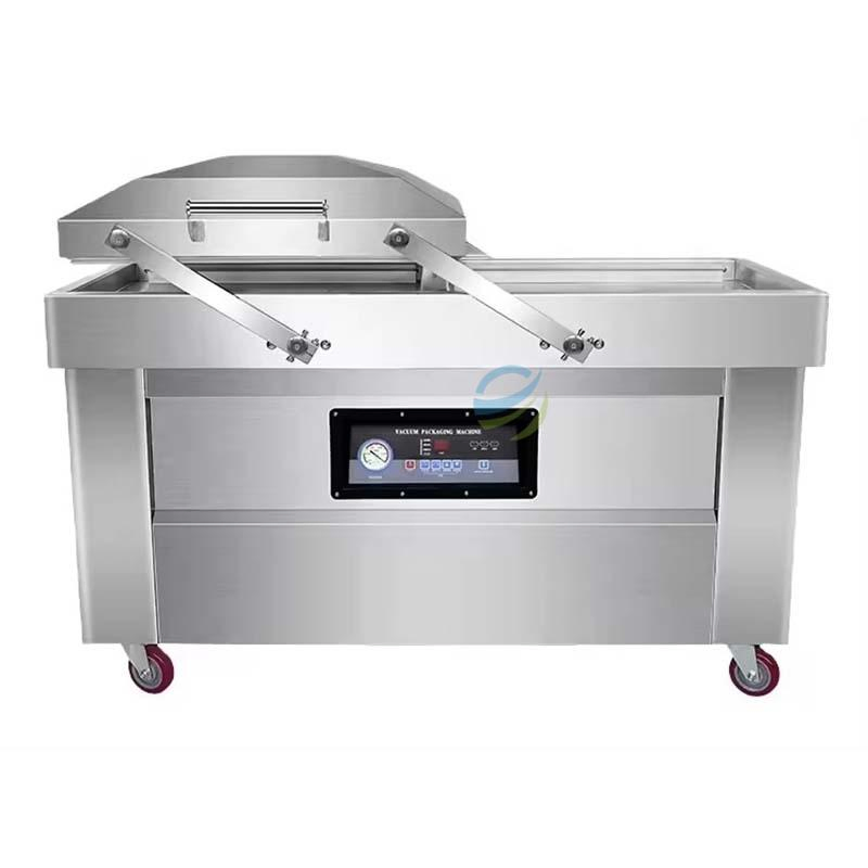 Máquina de Embalagem a Vácuo de Dupla Câmara para Pacotes de Lanches Vendas Diretas de Fábrica na China