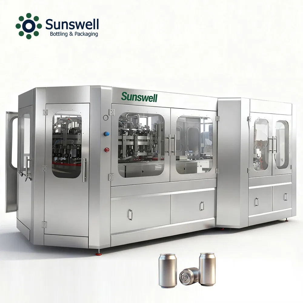 Máquina Automática de Enchimento e Selagem de Latas Linha de Produção de Latas de Cerveja Máquina Automática de Cerveja