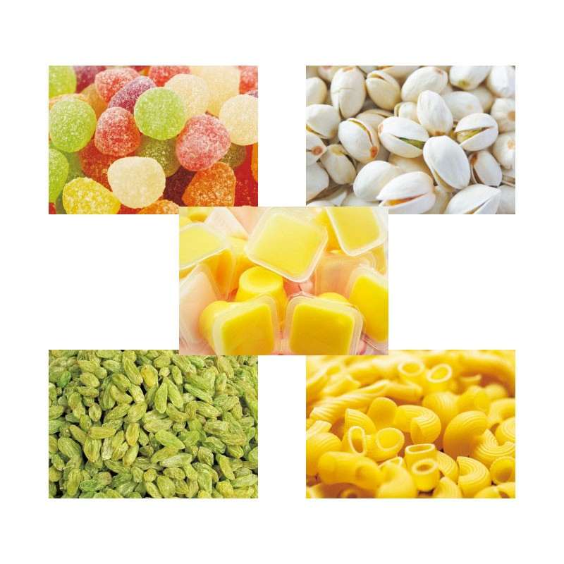 Sistema de Pesagem e Embalagem Semi Automático Versátil com Duas Saídas para Embalagem de Frutos Secos e Alimentos Puff