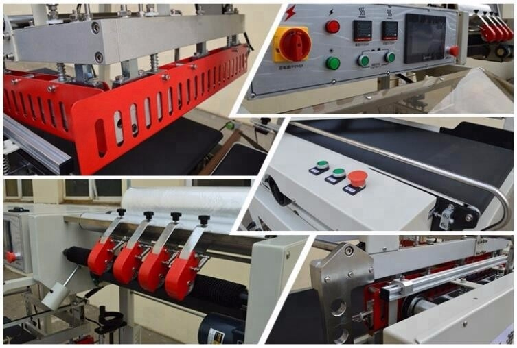 Máquina Automática de Selagem em L e Envoltório Térmico para Caixas de Cosméticos, Livros, Caixas de Alimentos, Máquina de Embalagem com Envoltório Térmico, Envolvedor Térmico para Caixas de Máscara