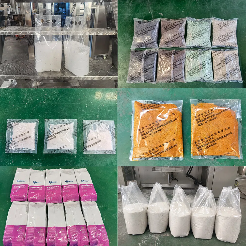 Máquina de Embalagem Sachet Automática Vertical para Preenchimento de Pó 100g 200g 500g 1kg