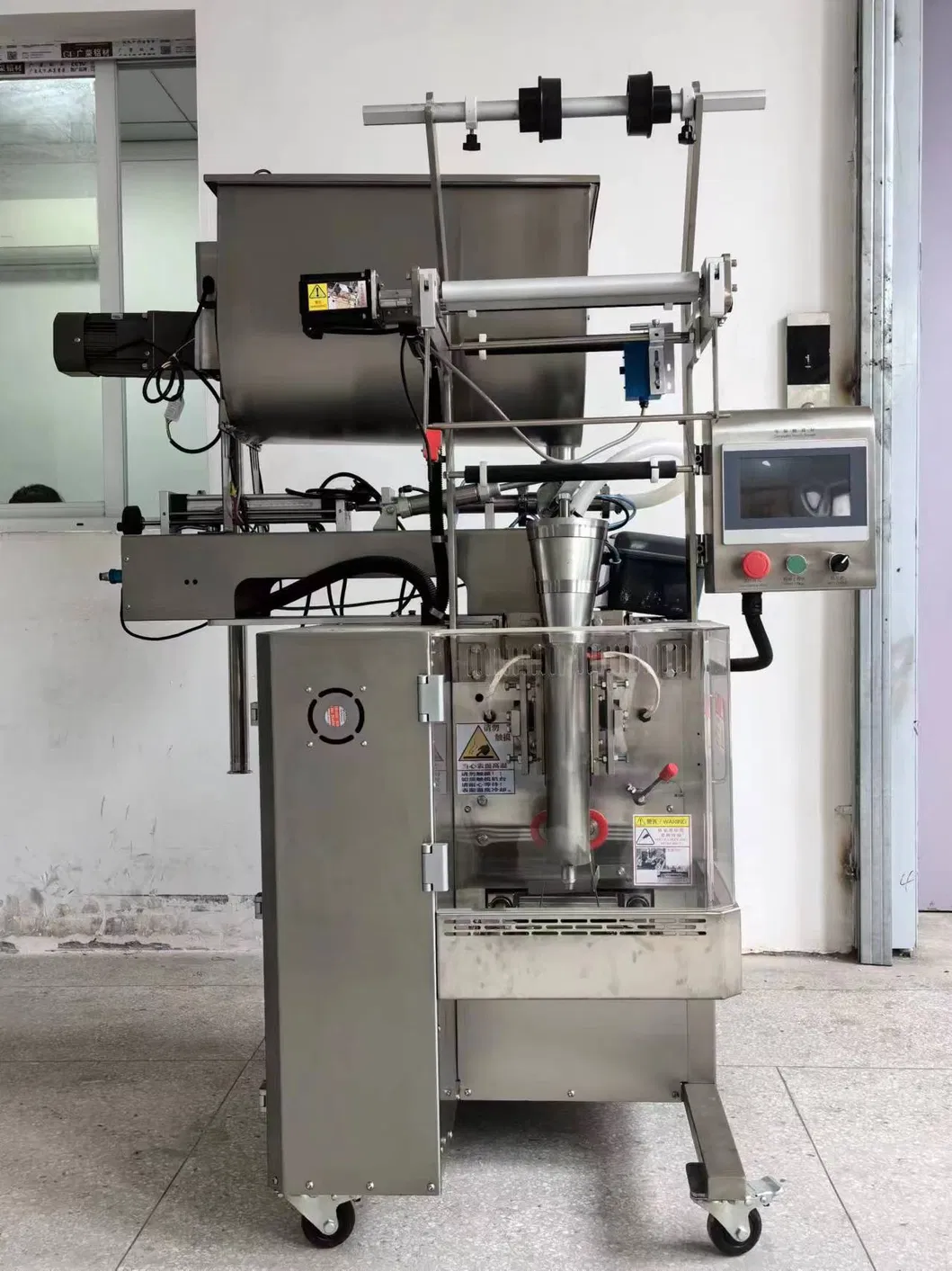 Máquina de Embalagem de Sachês de Molho de Pimenta Automática com Cilindro de Mistura Aquecido