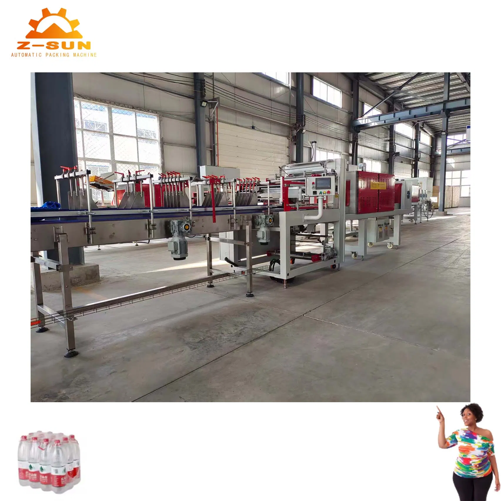 Máquina de Embalagem e Enchimento de Garrafas de Líquido Z-Sun Totalmente Automatizada, Máquina de Embalagem Multifuncional, Máquinas de Embalagem de Alimentos, Linha de Máquina de Tampagem