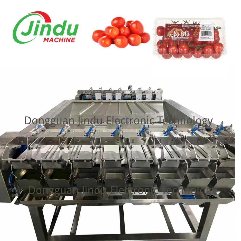 Linha de Embalagem de Clamshell de Tomate Cereja Delicado Sistema de Pesagem Multicabeça