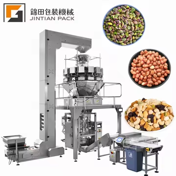 Máquina Automática de Embalagem de Sacos Verticais de Açúcar e Sal para Snacks, Batatas Fritas, Feijão e Cereais 1kg 5kg Máquina de Pesagem e Embalagem
