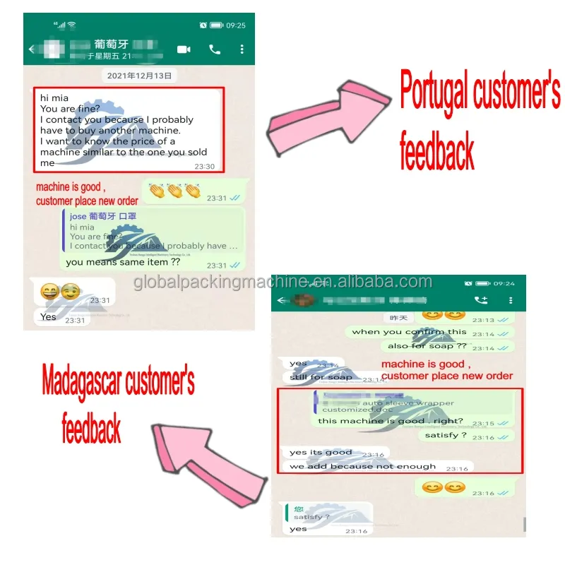Detalhe do sistema de embalagem