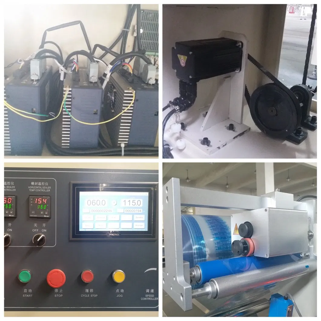 Máquina de Embalagem Automática de Fluxo com Motor Servo Aprovado CE para Embalagem de Alimentos, Pão e Doces, Máquina de Selagem Horizontal