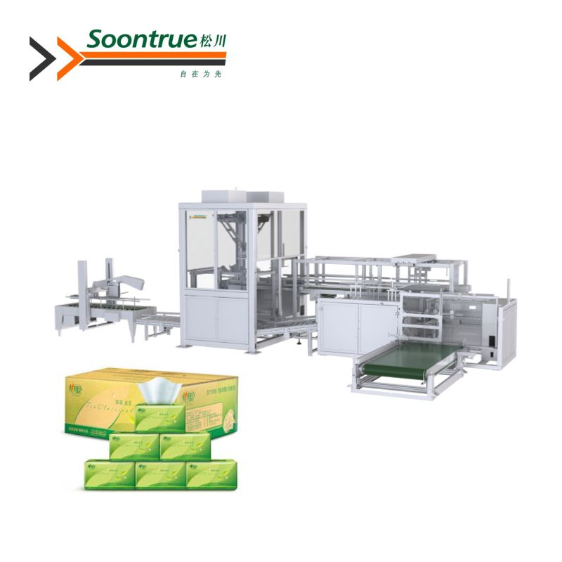 Máquina Automática de Embalagem em Caixa / Máquina de Cartonagem e Sistema de Embalagem em Cartão (5-15 Cartões/Min), Projetada para Embalagem de Produtos de Papel para Uso Doméstico