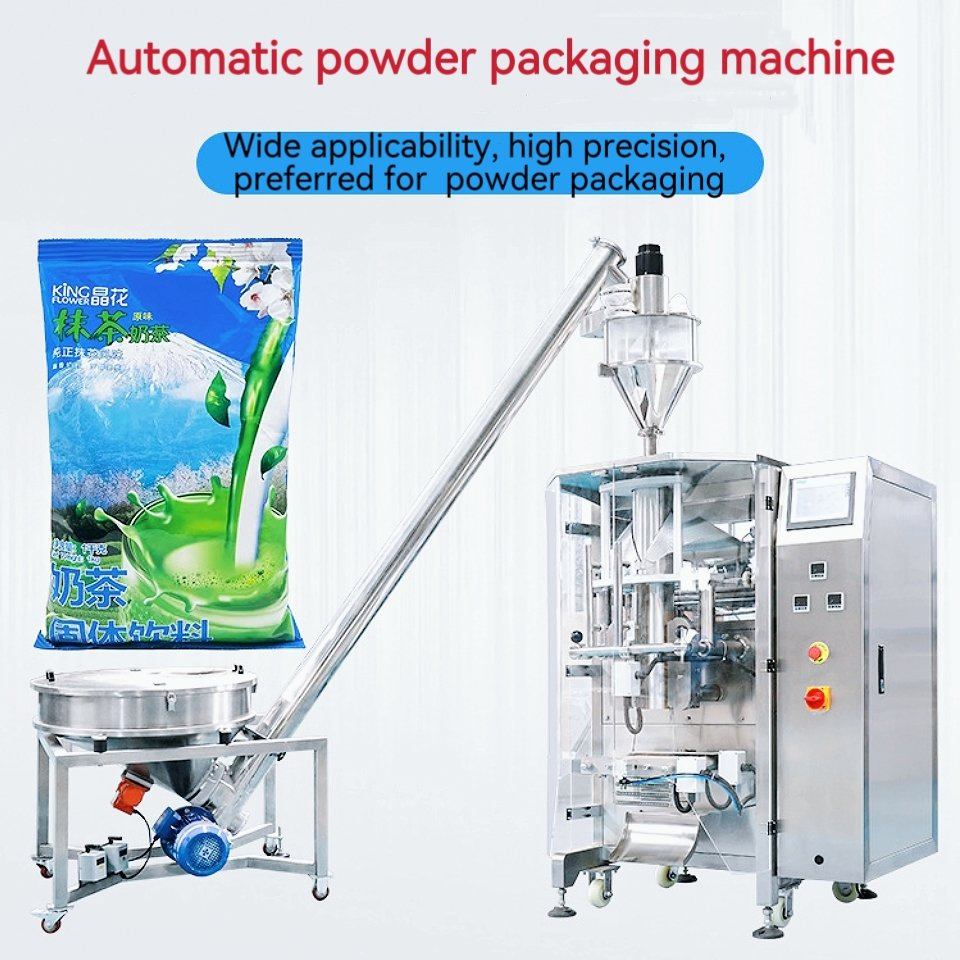 Máquina de Embalagem Automática Vertical para Pó de Especiarias em Pequenos Sachês, Preenchimento de Grãos com Rosca, Equipamento de Embalagem para Pesticidas Veterinários