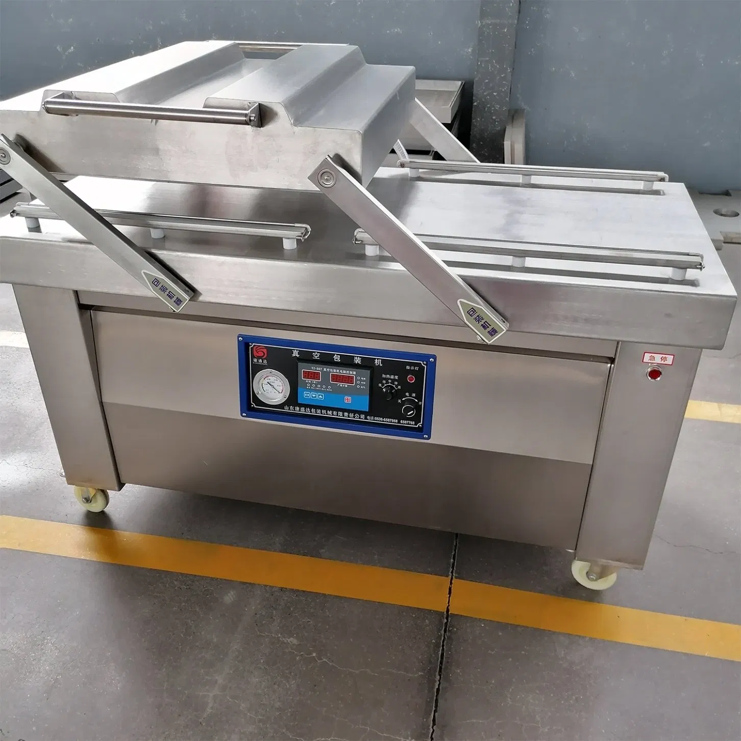 Máquina de Embalagem a Vácuo de Duas Câmaras para Frutas, Legumes, Frango, Cordeiro e Carne de Vaca