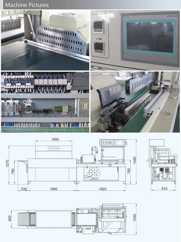Máquina de Embalagem a Vácuo com Selagem Lateral Automática Máquina de Embalagem a Encolher Máquinas de Embalagem