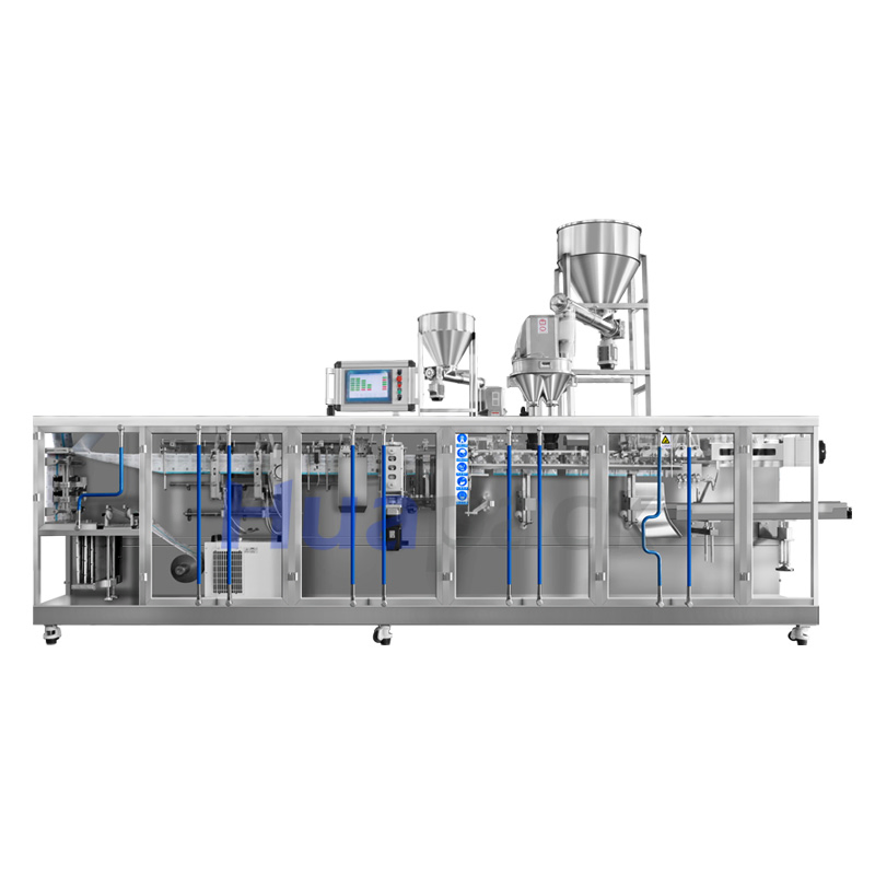 Máquina de Embalagem para Saco Sachet Plano Automático 3/4 Saco de Selagem Lateral para Especiarias, Leite, Medicamentos, Café, Pó de Detergente, Saco de Preenchimento e Selagem