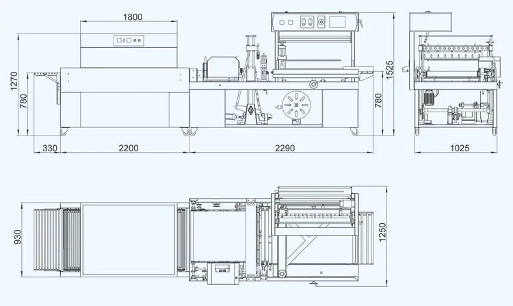 Máquina de Embalagem Automática de Encolhimento de Papel de Parede Máquina de Embalagem Filme Encolhido