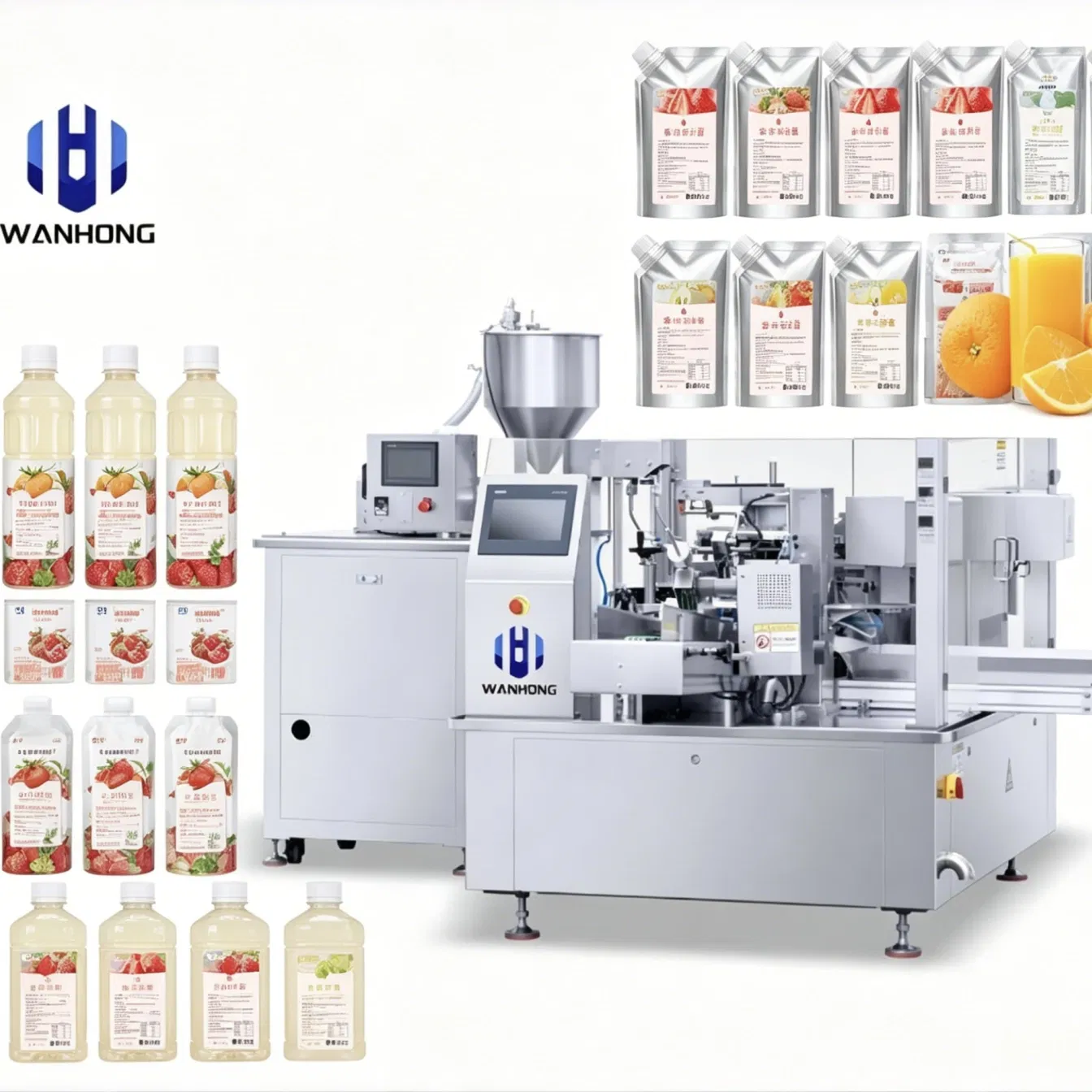 Máquina de Embalagem e Selagem de Sachet Vertical Líquido para Café, Açúcar, Doces, Alimentos, Água, Pó, Saco de Chá