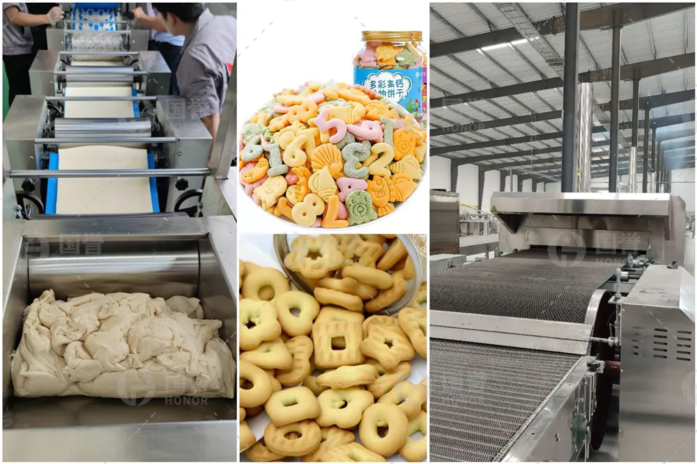 Linha de Produção Automática de Biscoitos Macios e Duros com Máquina de Embalagem de Biscoitos