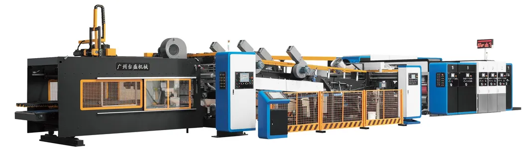 Impressora rotativa automática totalmente automática para corte de matriz, estrangulamento, embalagem de caixas e embalagem de cartuchos
