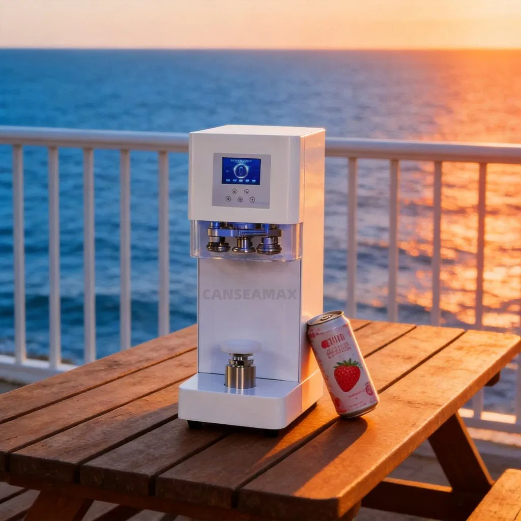 Máquina de Selagem de Latas Automática Três Segundos Aprovada pelo CE para Lojas Comerciais