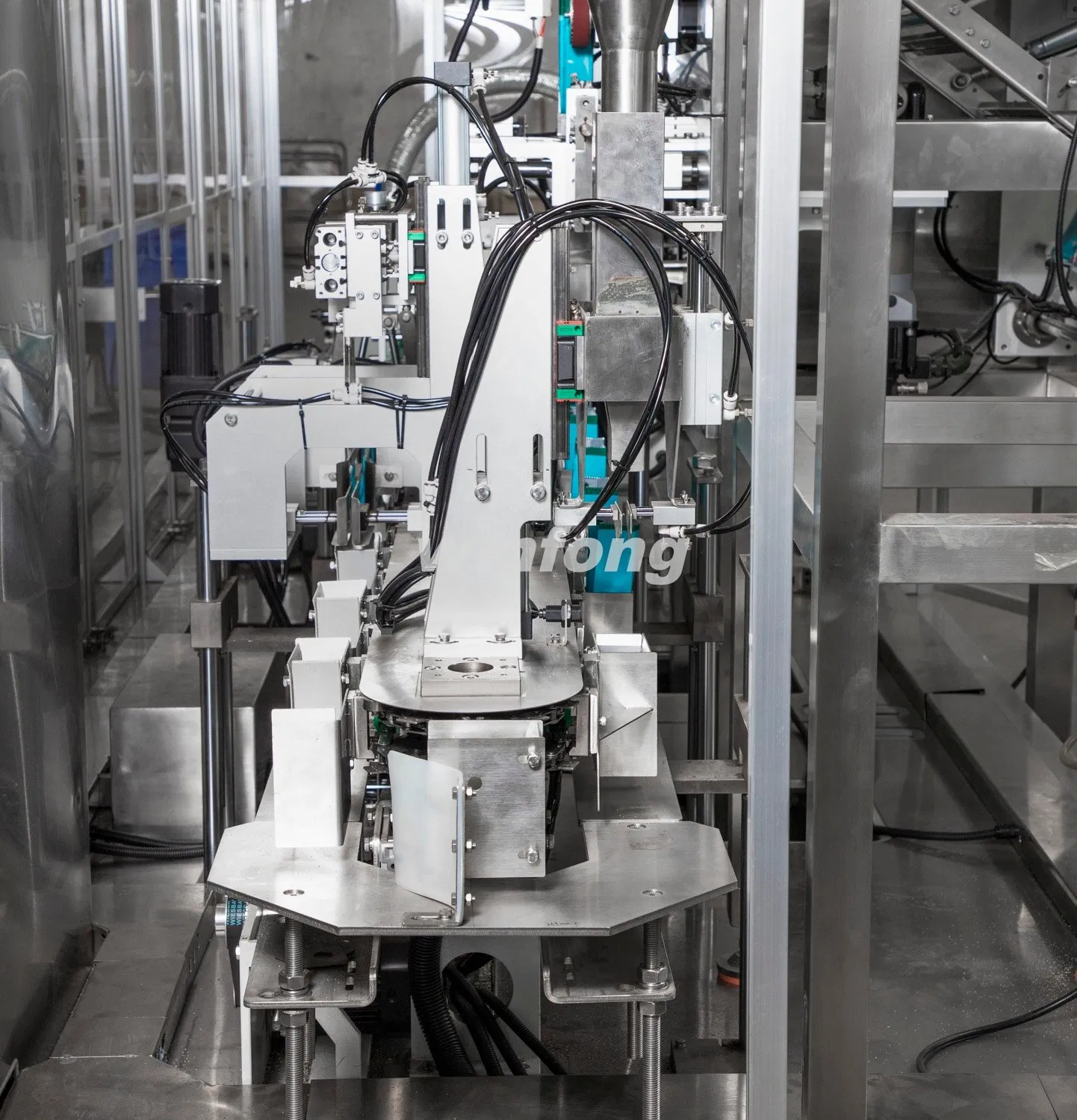 Máquina de Embalagem a Vácuo de Sacos de Tijolo Totalmente Automática para Pó de Café, Farinha, Fermento Seco, Milho
