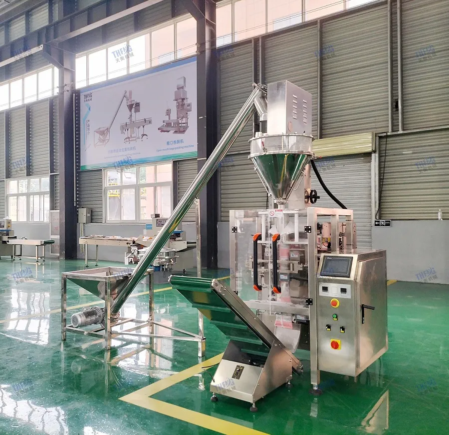 Máquina de Embalagem Automática de Sacos de Pó da China Máquina Vertical Vffs para Embalagem de Farinha, Pó de Leite, Café, Açúcar, Sal e Arroz