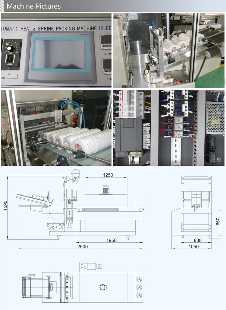 Máquina Automática de Embalagem em Filme Retrátil Máquina de Embalagem Retrátil Máquina de Encolhimento a Calor