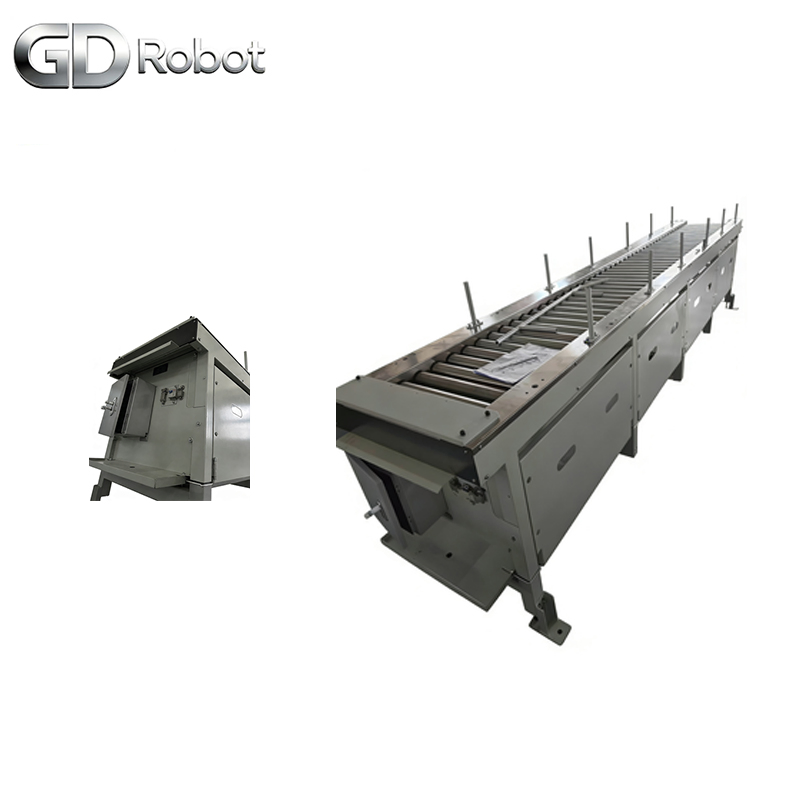 Linha de Transportador Automático em Aço Inoxidável, Estrutura Resistente à Corrosão e Higienica para Processamento e Embalagem de Alimentos