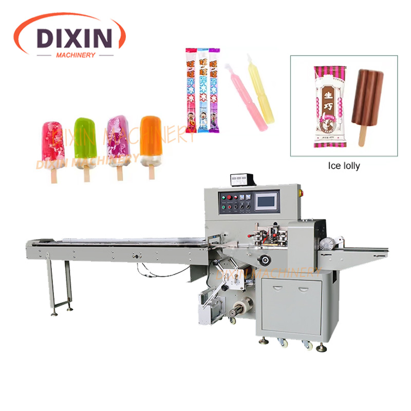 Máquina de Embalagem Horizontal para Picolé Automático e Biscoito de Carne em Pão