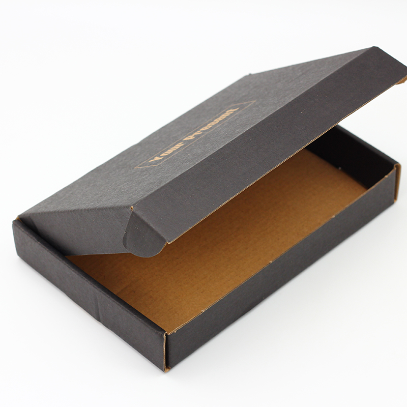 Custom Logo Black Print E-Flute Corrugated Mailer Box for Retailer Shopping