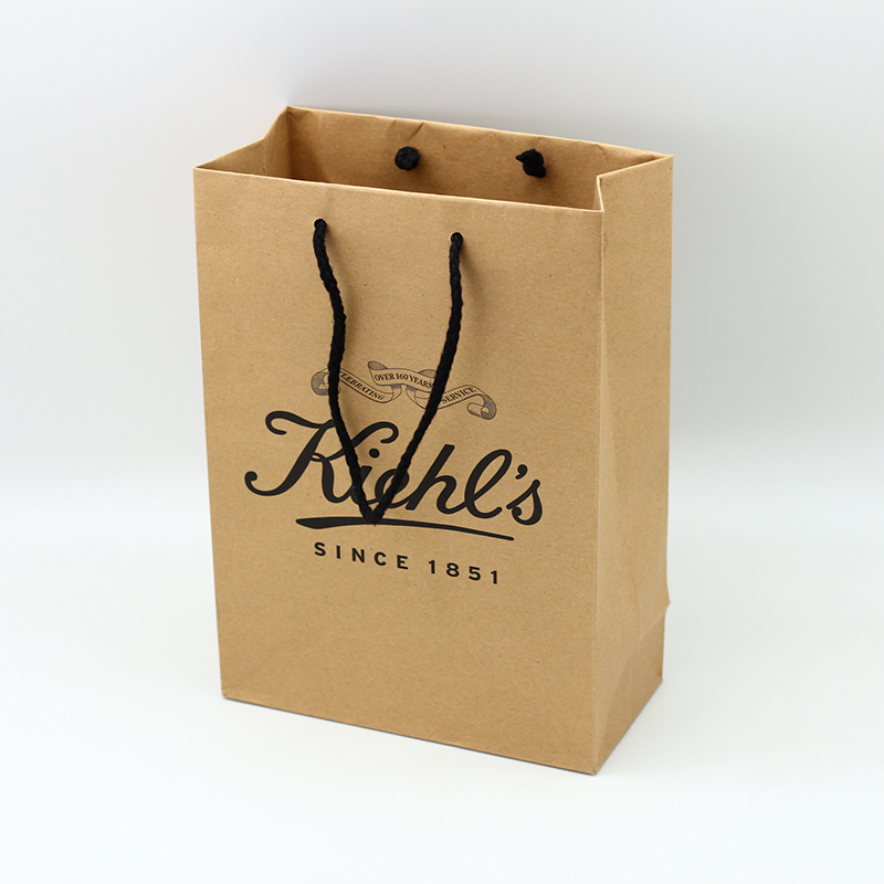 Wholesale Durable 4C printed Customized Logo Kraft Paper Bag With Nylon Handle Company, Service