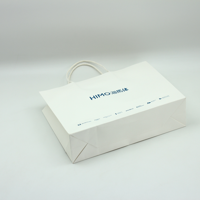 Best  Matte Varnishing White Kraft Paper Bag With Paper Handle Eco-Friendly Quotes, Companies