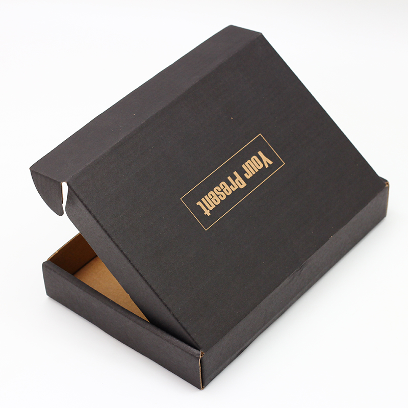 Custom Logo Black Print E-Flute Corrugated Mailer Box for Retailer Shopping